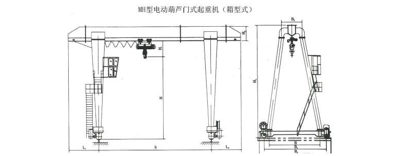 MH型电动葫芦单梁门式樱桃视频色版机结构图