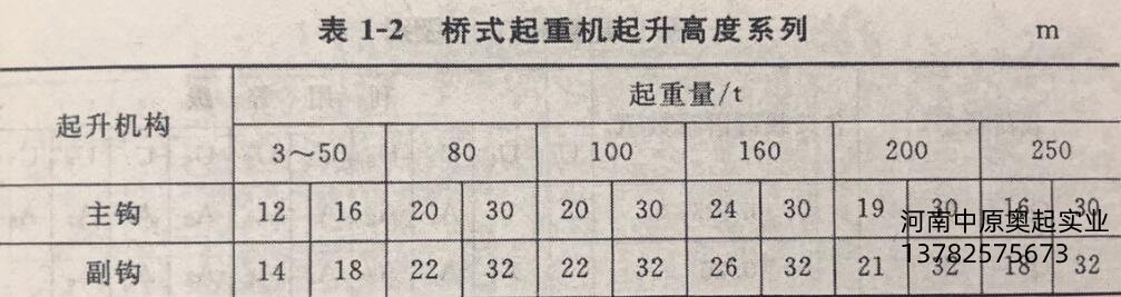 桥式樱桃视频色版机起升高度系列